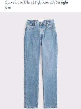 Abercrombie & Fitch Women's Curve Love Extra High Rise 90s Straight Jean 31 XL